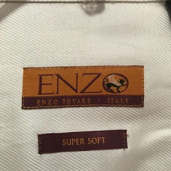 *30off3* Enzo Tovare Dress Shirt with Cufflink Holes. - Picture 6 of 6